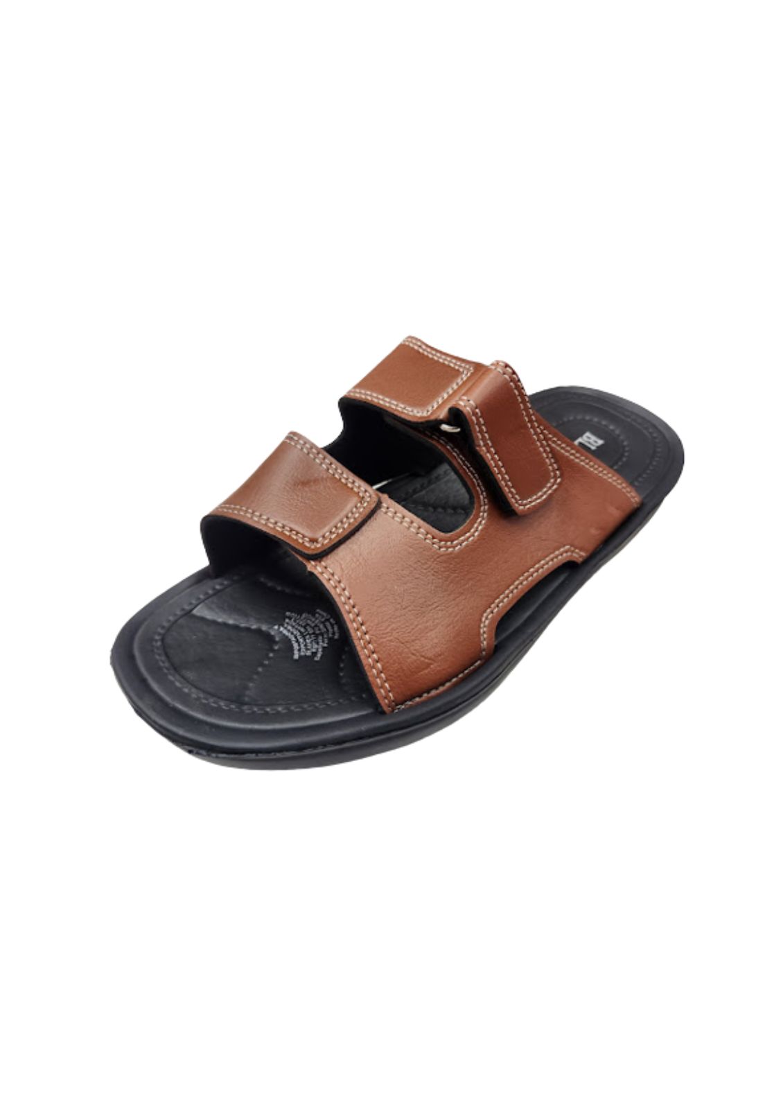SANDALIA HOMBRE MARRÓN VELCRO - 1