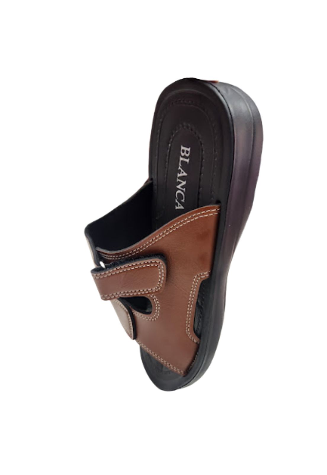 SANDALIA HOMBRE MARRÓN VELCRO - 3