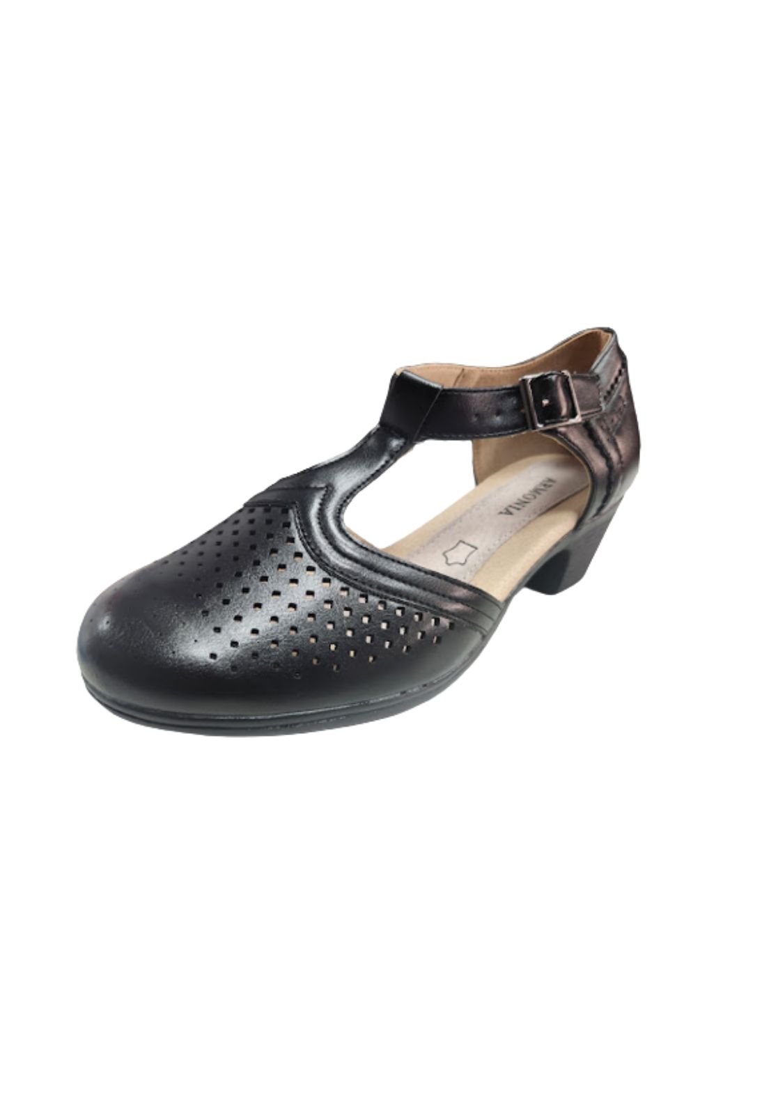SANDALIAS MUJER VINNYS OUTLET CON TACO NEGRO - 1