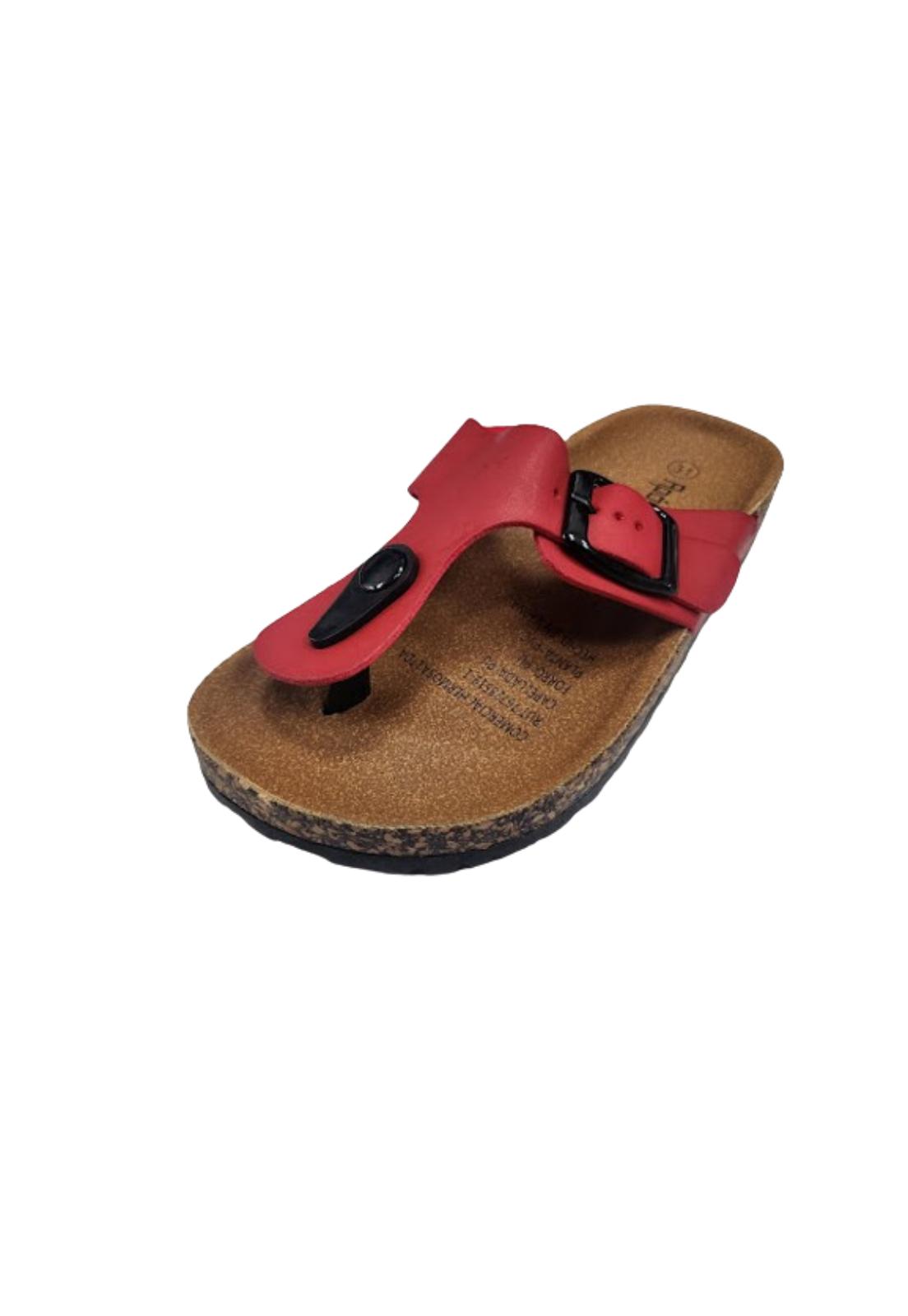 SANDALIAS NIÑA VINNYS OUTLET ROJO HEBILLA - 1
