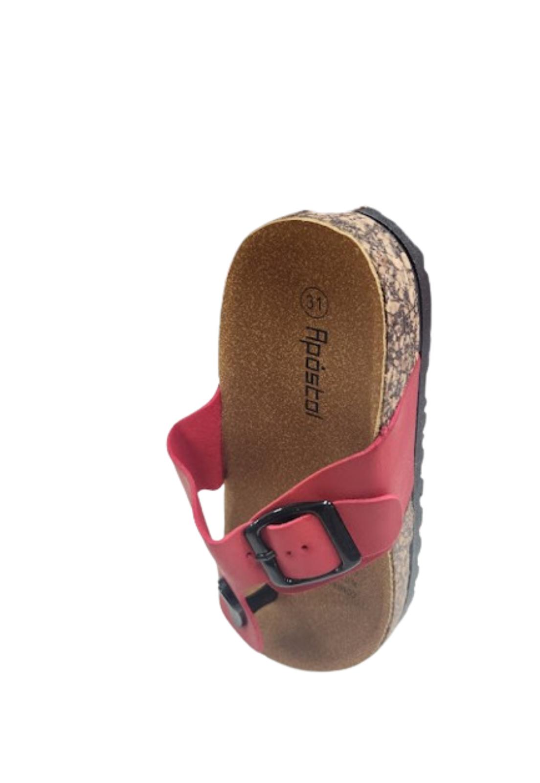 SANDALIAS NIÑA VINNYS OUTLET ROJO HEBILLA - 3