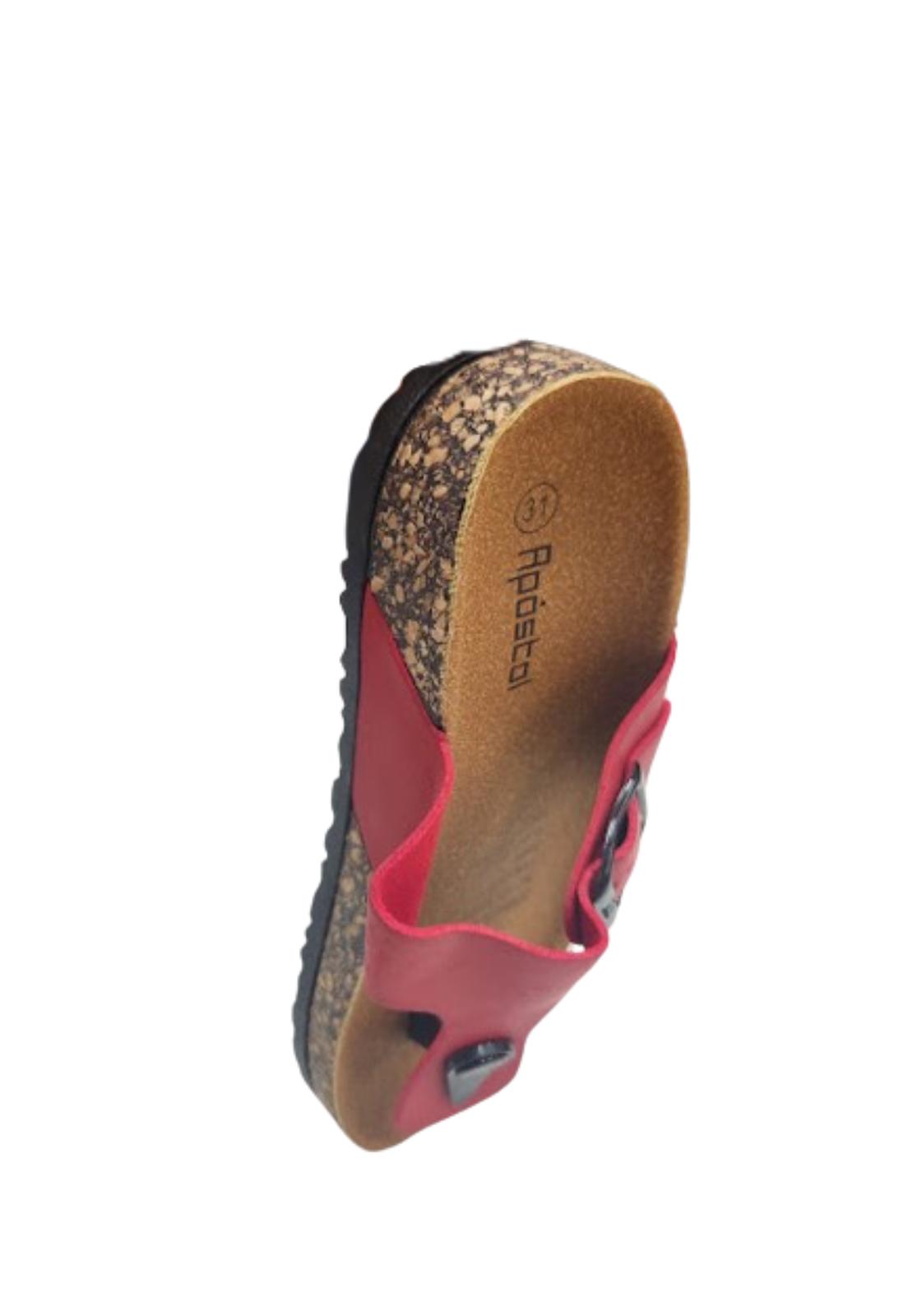SANDALIAS NIÑA VINNYS OUTLET ROJO HEBILLA - 4