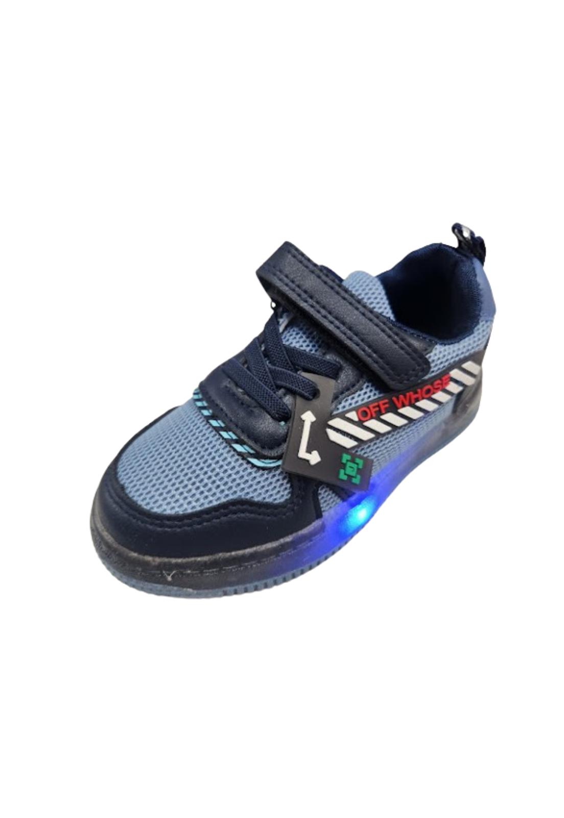 ZAPATILLAS NIÑO VINNYS OUTLET AZUL LUCES VELCRO - 1