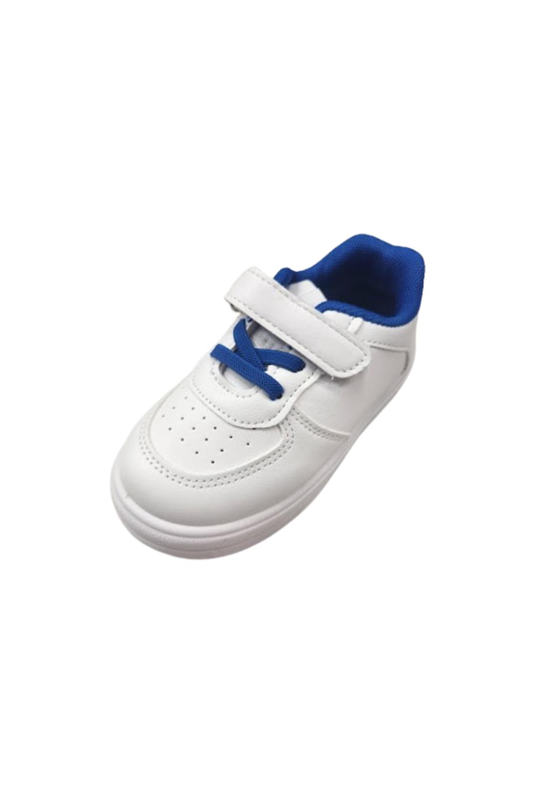 ZAPATILLA ESCOLAR BLANCO VELCRO NIÑO - 1