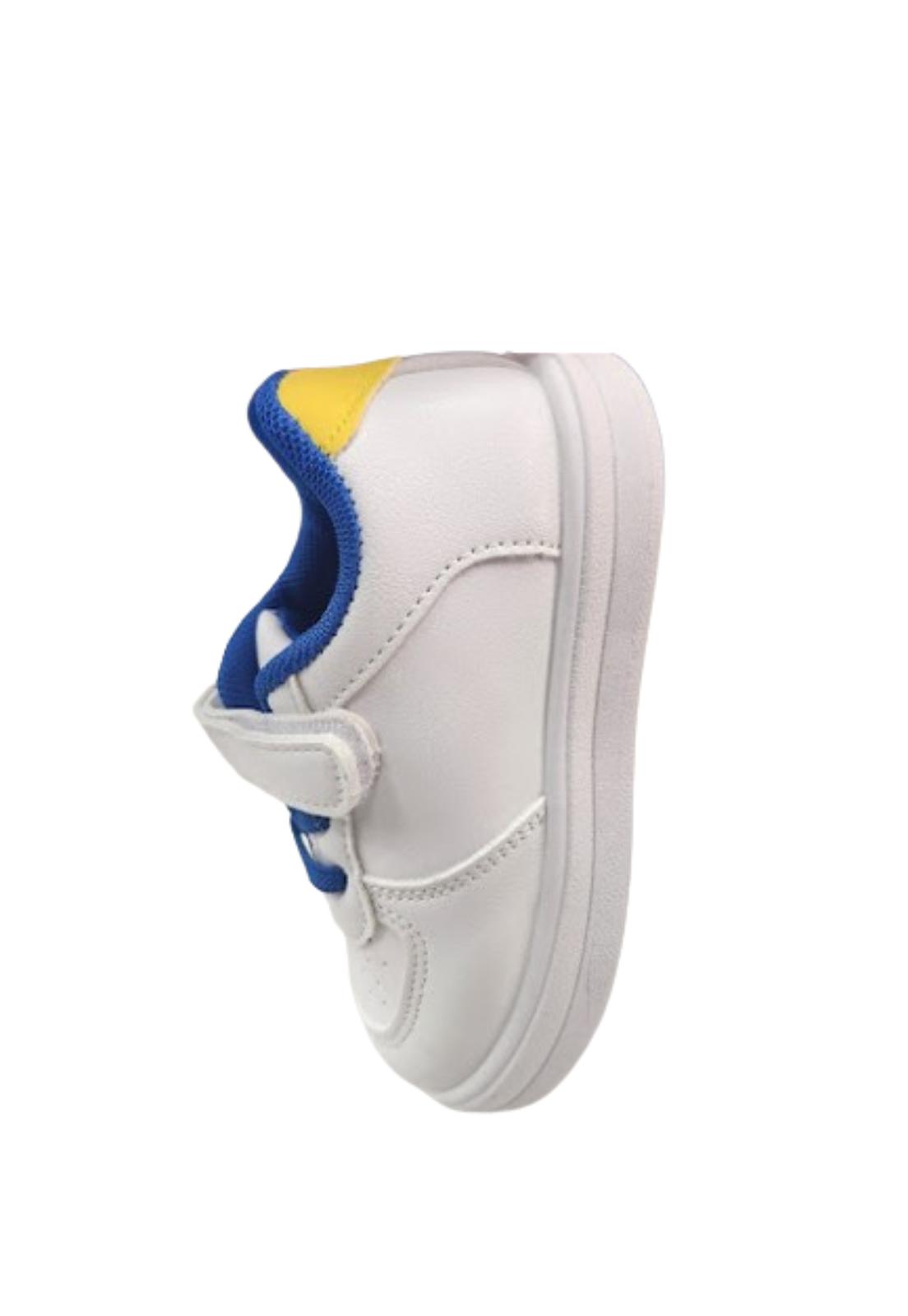 ZAPATILLA ESCOLAR BLANCO VELCRO NIÑO - 3