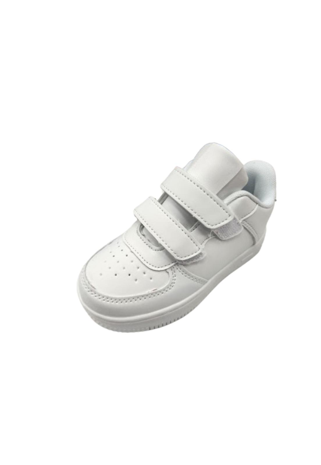 ZAPATILLA ESCOLAR BLANCO VELCRO - 1