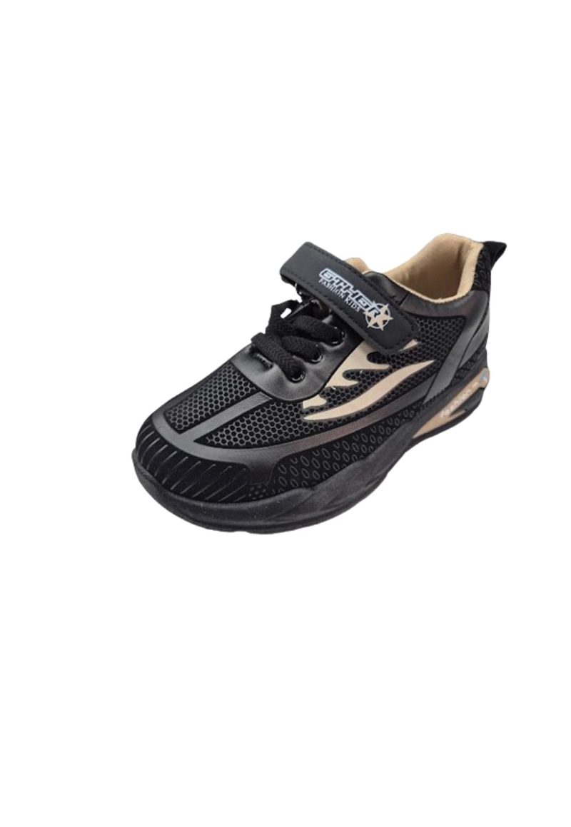 ZAPATILLAS NIÑO VINNYS OUTLET DEPORTIVAS CASUALES NEGRO ESCOLAR VELCRO - 1