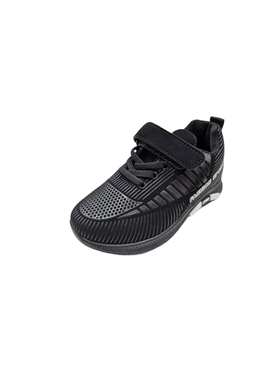 ZAPATILLAS NIÑO VINNYS OUTLET URBANAS CASUALES NEGRO VELCRO - 1