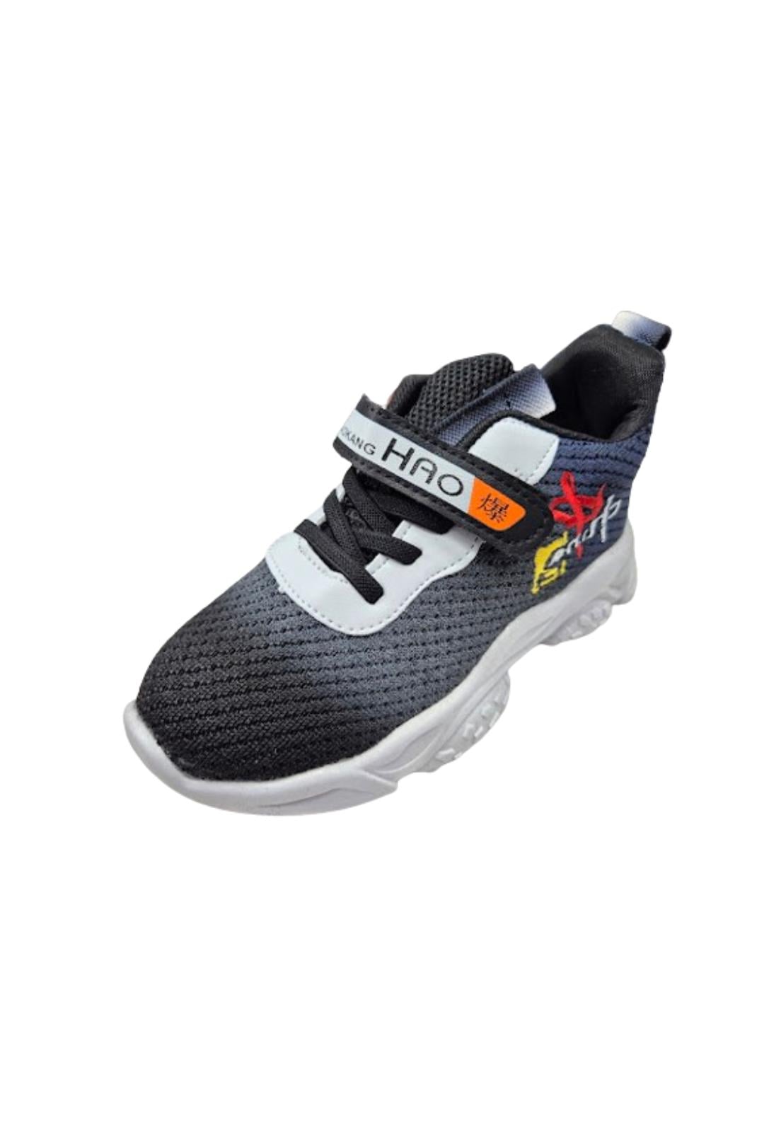ZAPATILLAS NIÑO VINNYS OUTLET URBANAS CASUALES NEGRO VELCRO - 1
