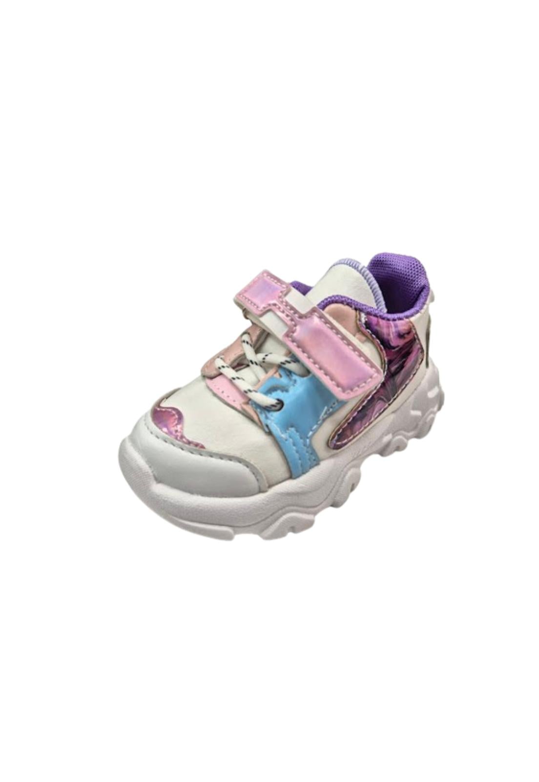 ZAPATILLAS NIÑA VINNYS OUTLET URBANAS CASUALES BLANCO VELCRO - 1