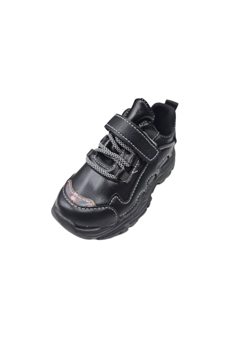 ZAPATILLA URBANA VELCRO NIÑA NEGRO - 1