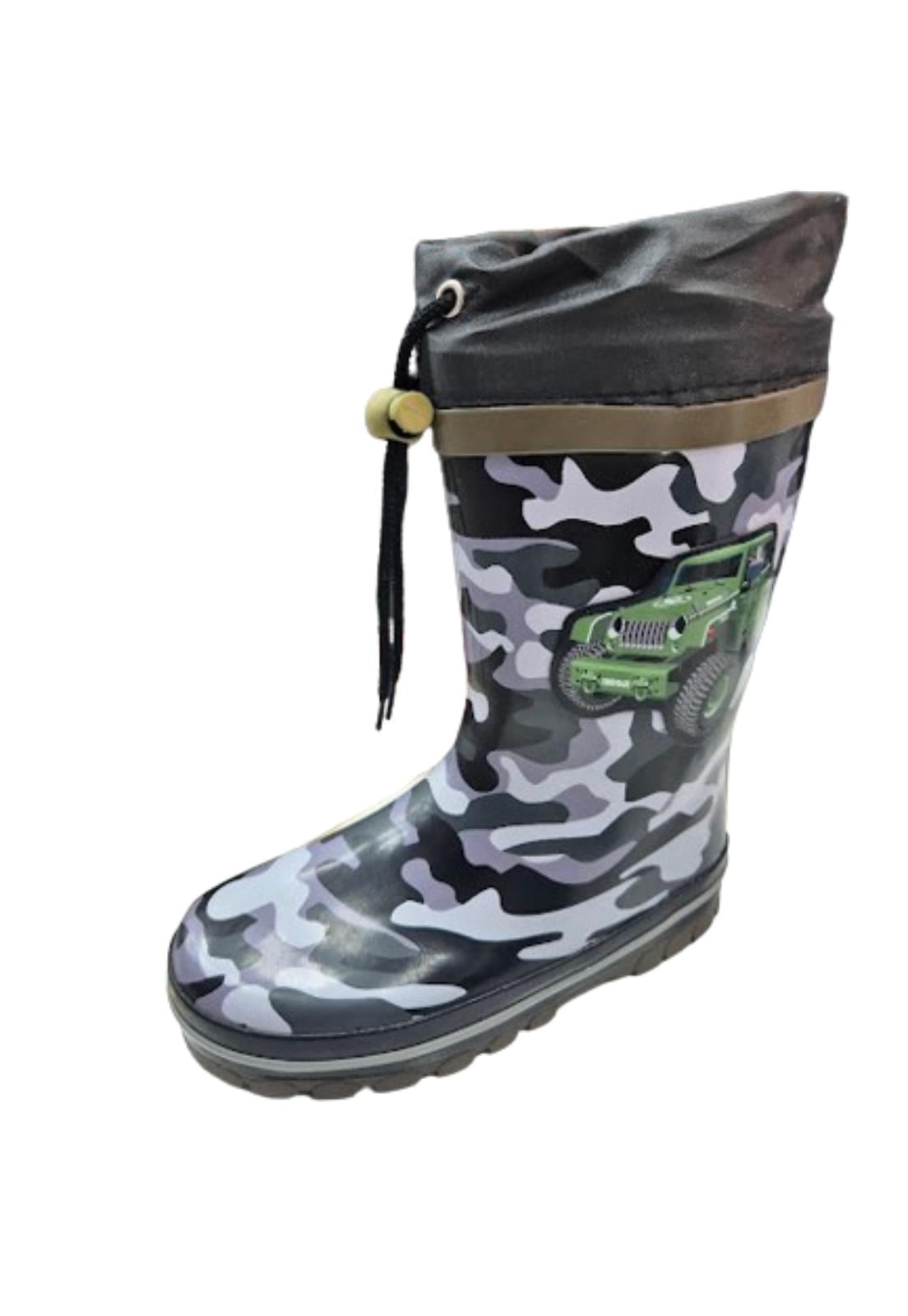 BOTAS NIÑO VINNYS OUTLET NEGRO AGUA LLUVIA - 1