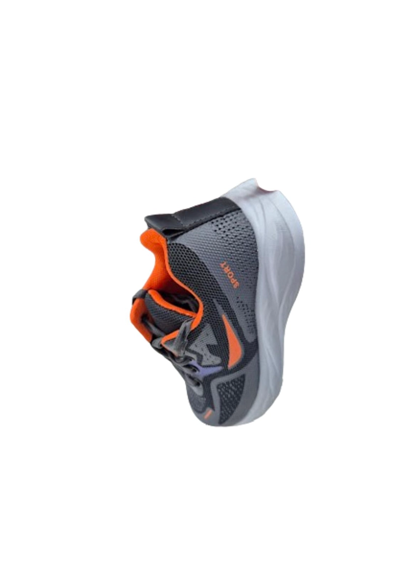 ZAPATILLA DEPORTIVA NIÑO GRIS NARANJO - 3
