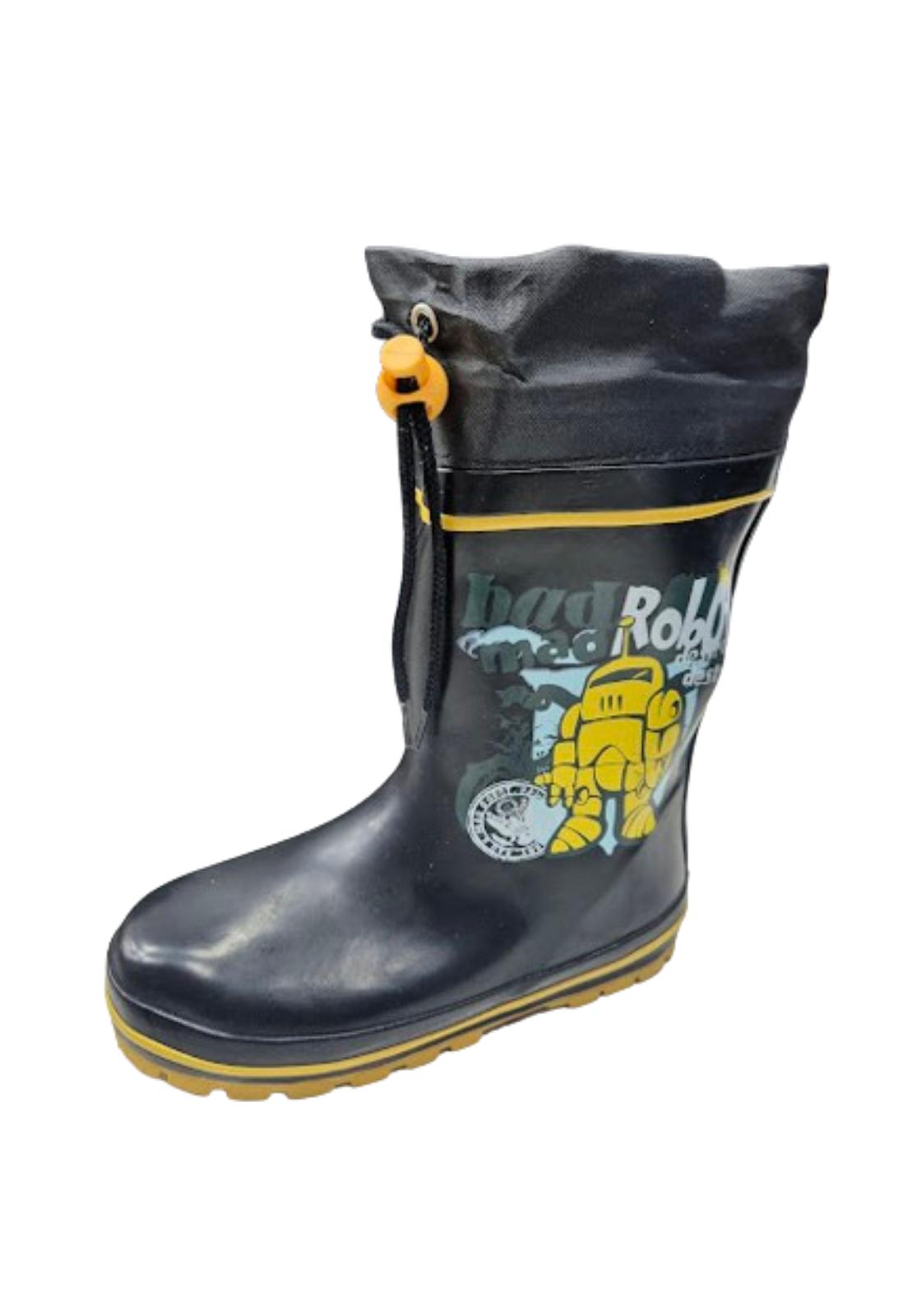 BOTAS NIÑO VINNYS OUTLET NEGRO AGUA LLUVIA CHIPORRO - 1