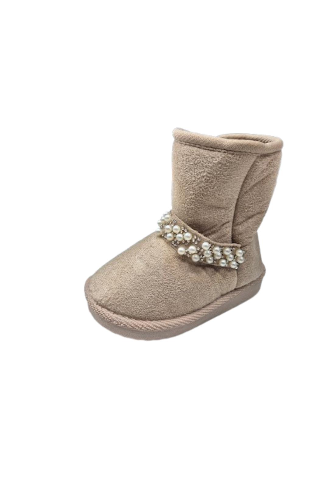 BOTAS NIÑA VINNYS OUTLET BEIGE CHIPORRO - 1