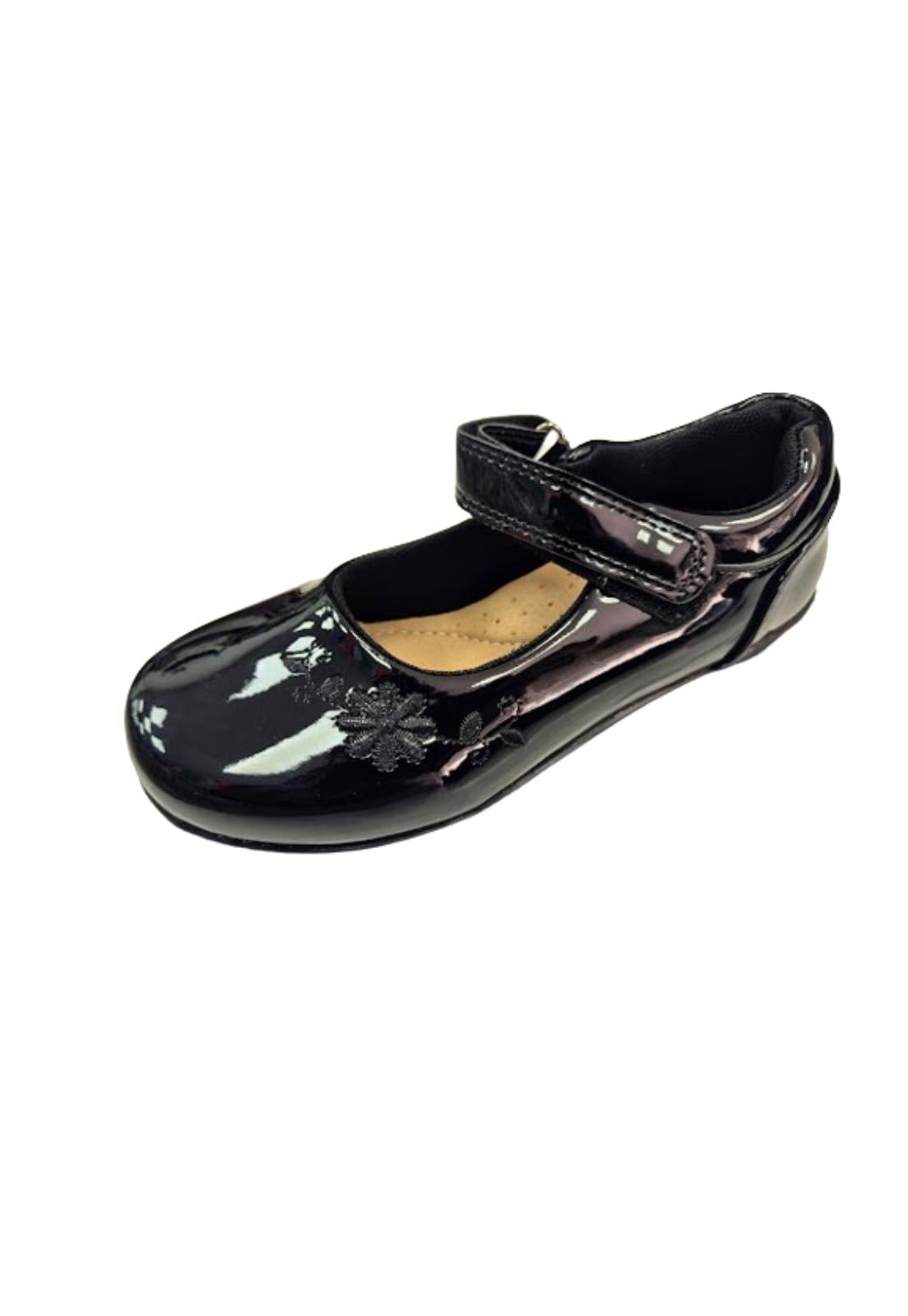 ZAPATO CHAROL CUECA NEGRO NIÑA - 1