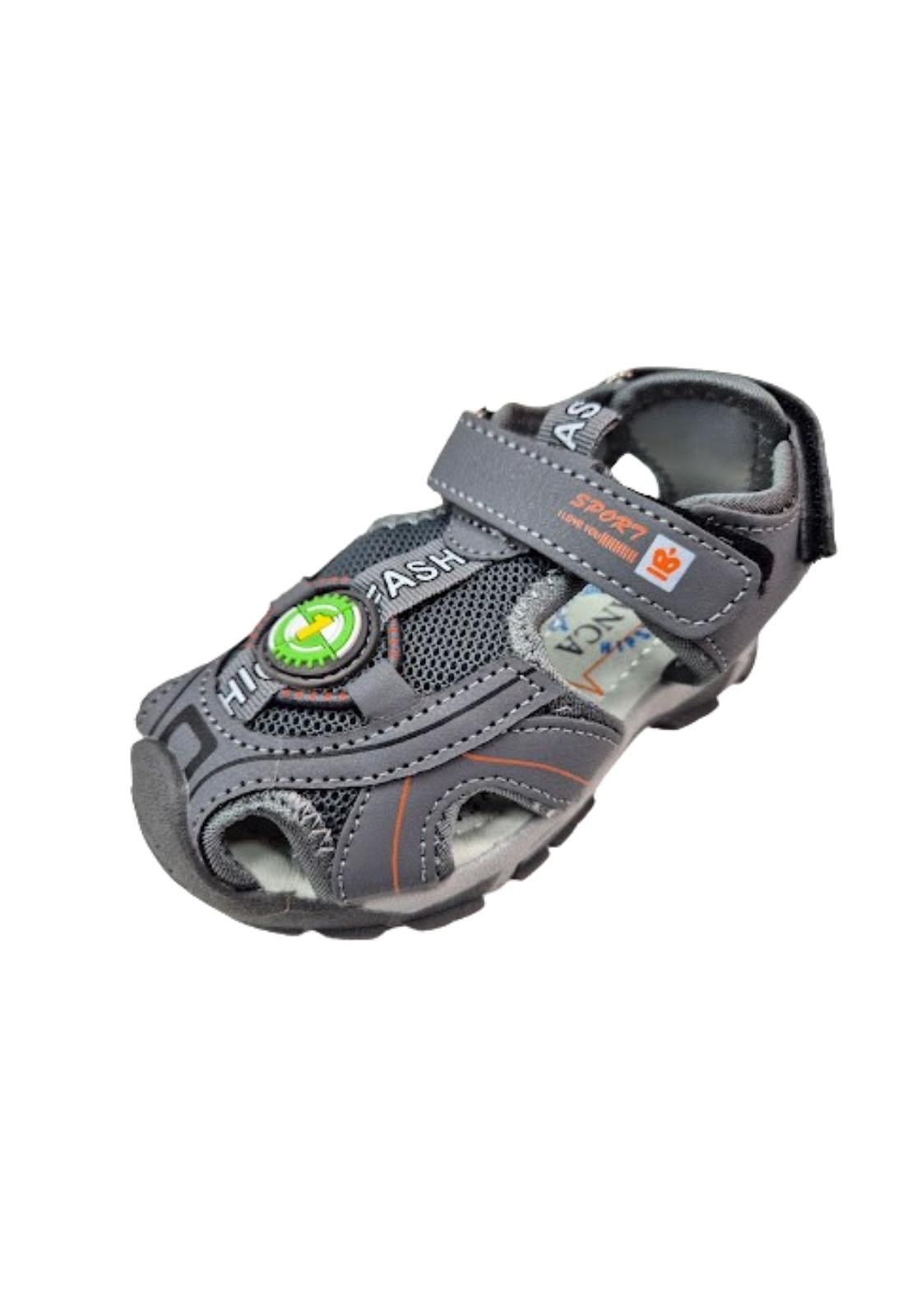 SANDALIA NIÑO GRIS VELCRO