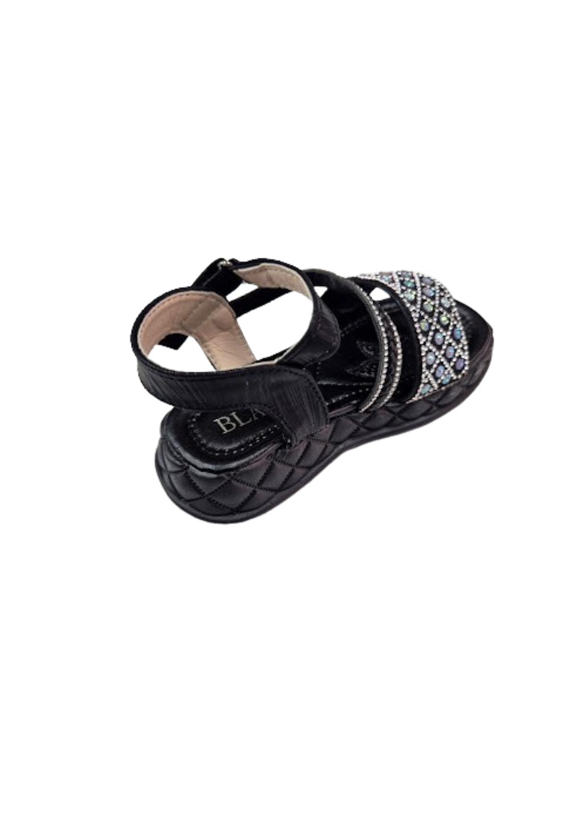 SANDALIA NIÑA VINNYS OUTLET NEGRO BRILLANTE - 2
