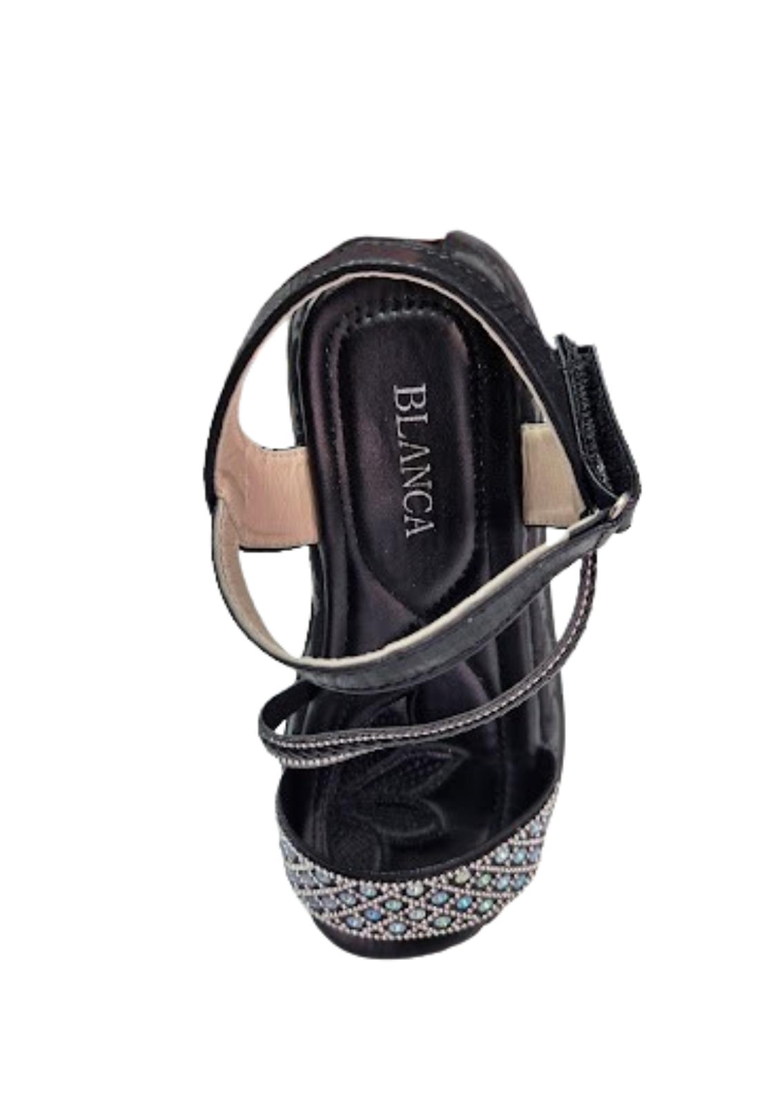 SANDALIA NIÑA VINNYS OUTLET NEGRO BRILLANTE - 3