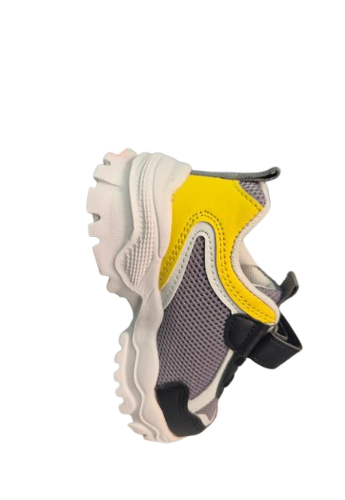 ZAPATILLA URBANA VELCRO NIÑO AMARILLO - 4
