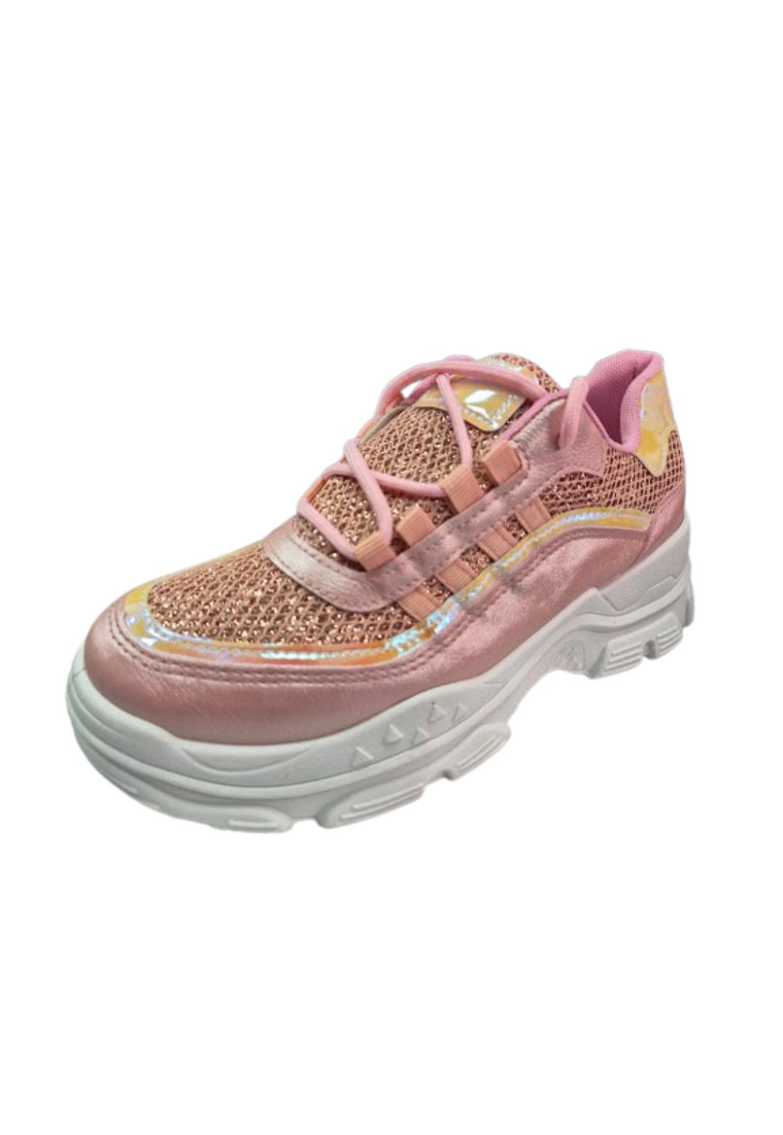 ZAPATILLA URBANA BRILLANTE ROSADO MUJER - 1