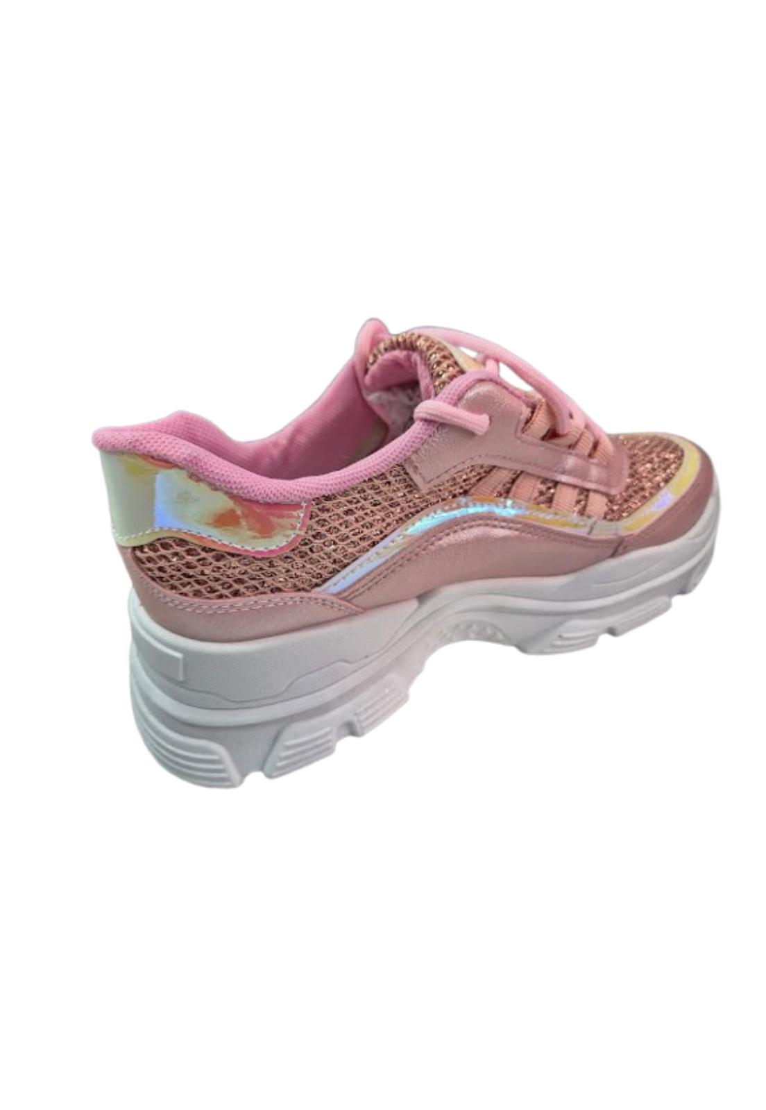 ZAPATILLA URBANA BRILLANTE ROSADO MUJER - 2
