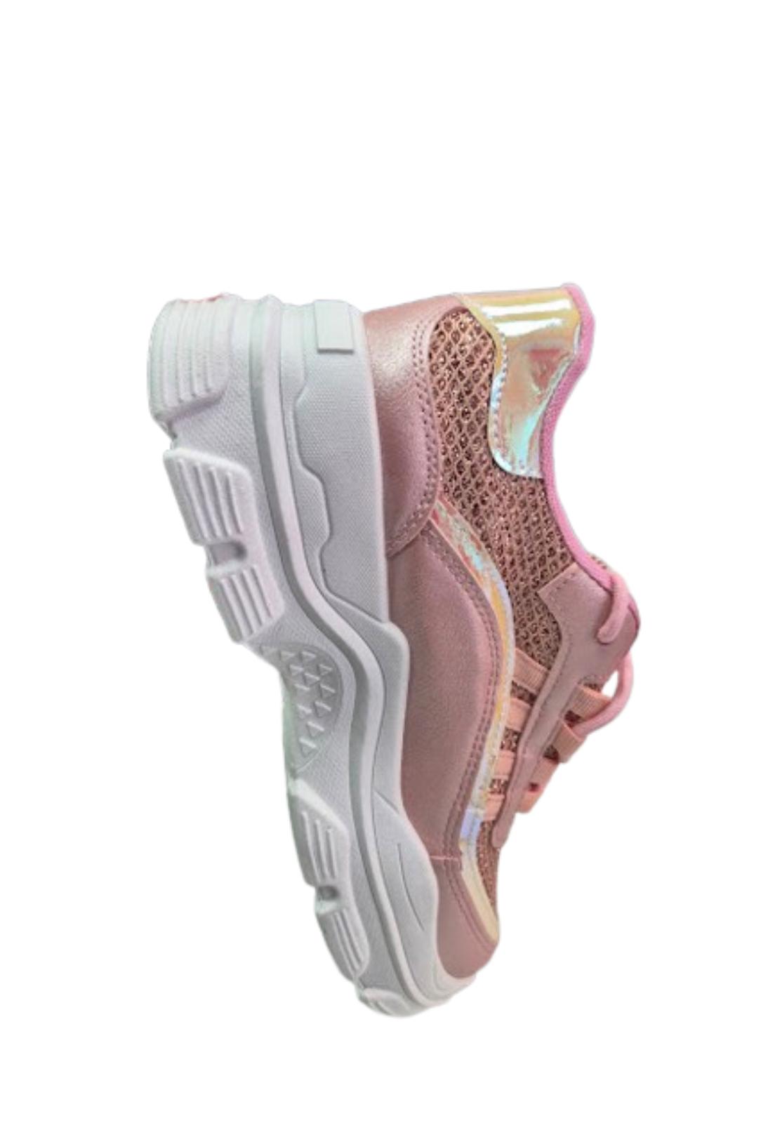 ZAPATILLA URBANA BRILLANTE ROSADO MUJER - 4