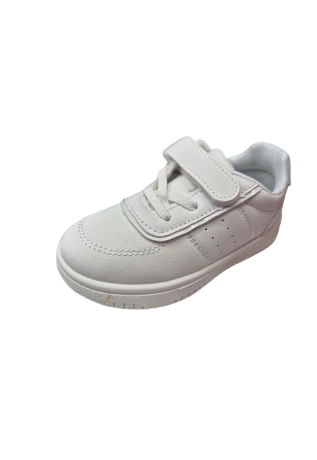 ZAPATILLA ESCOLAR VELCRO BLANCO NIÑO NIÑA - 1