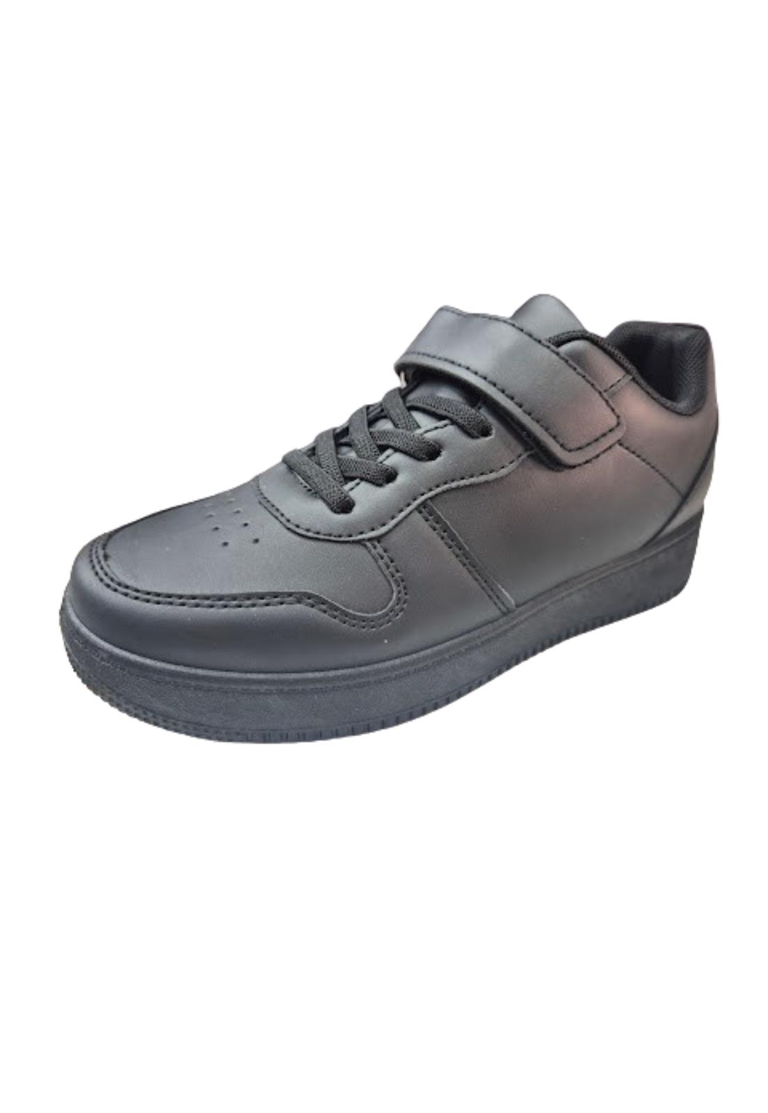 ZAPATILLA ESCOLAR NEGRO VELCRO JUVENIL - 1