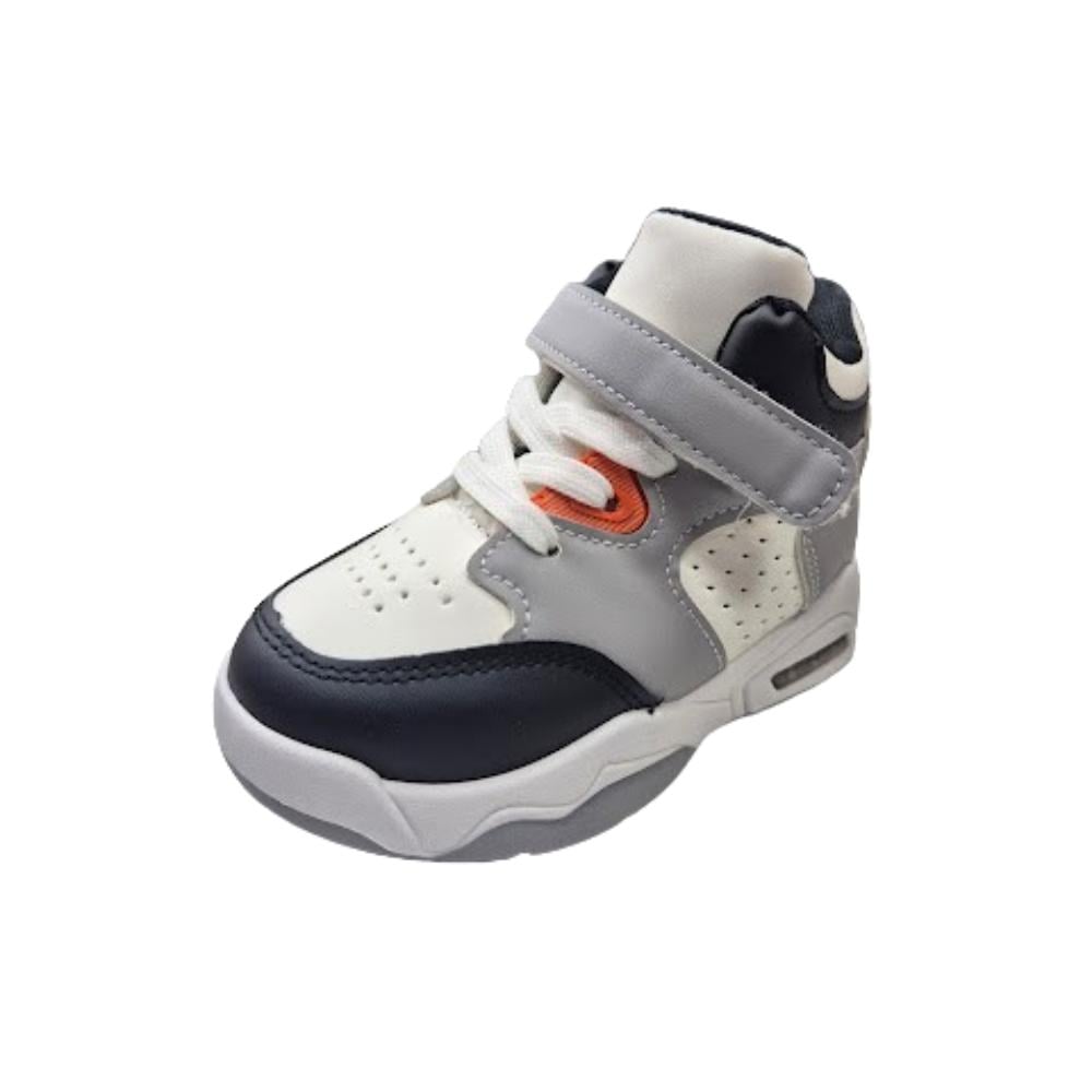 ZAPATILLA URBANA NIÑO CON CAÑA BLANCO - 1