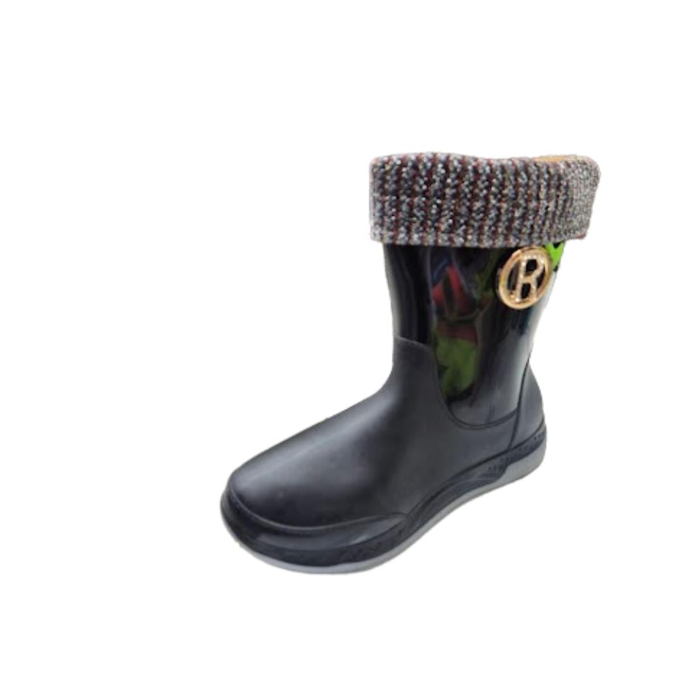 BOTA DE AGUA MUJER BRILLANTE NEGRO - 1