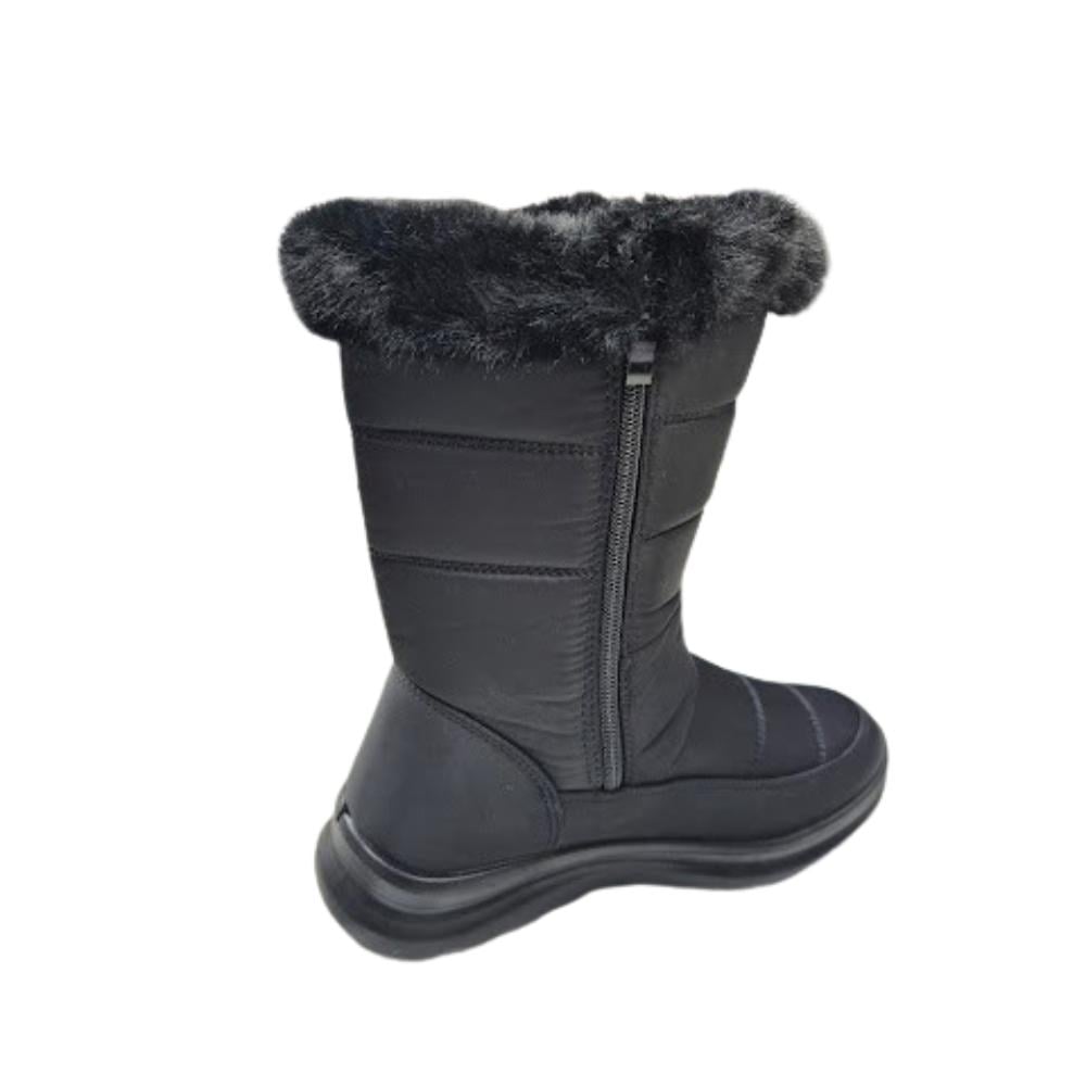 BOTA DE NIEVE IMPERMEABLE MUJER NEGRO - 2