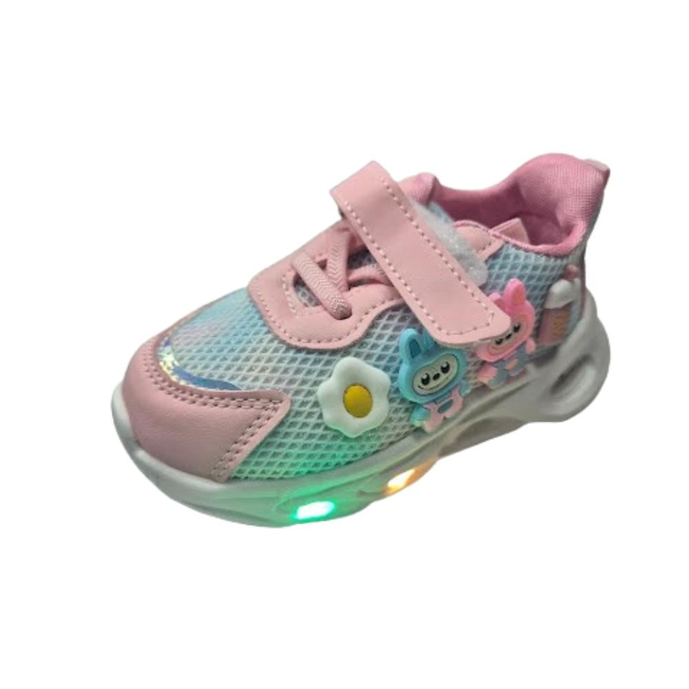 ZAPATILLA LUCES NIÑA ROSADO - 1