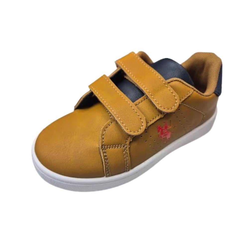 ZAPATILLA DEPORTIVA DOBLE VELCRO NIÑO CAMEL - 1