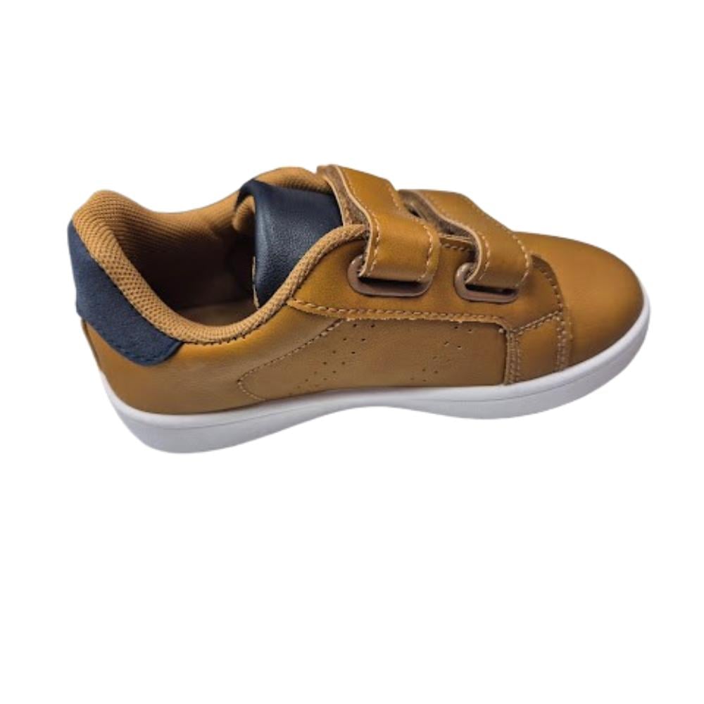 ZAPATILLA DEPORTIVA DOBLE VELCRO NIÑO CAMEL - 2