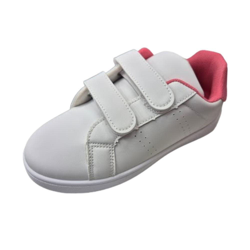 ZAPATILLA DEPORTIVA NIÑA BLANCO ROSA VELCRO - 1