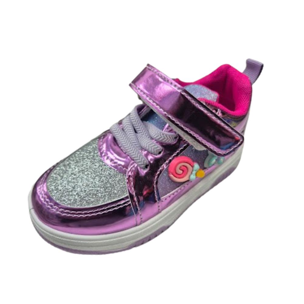 ZAPATILLA DEPORTIVA BRILLANTE NIÑA ROSADO - 1