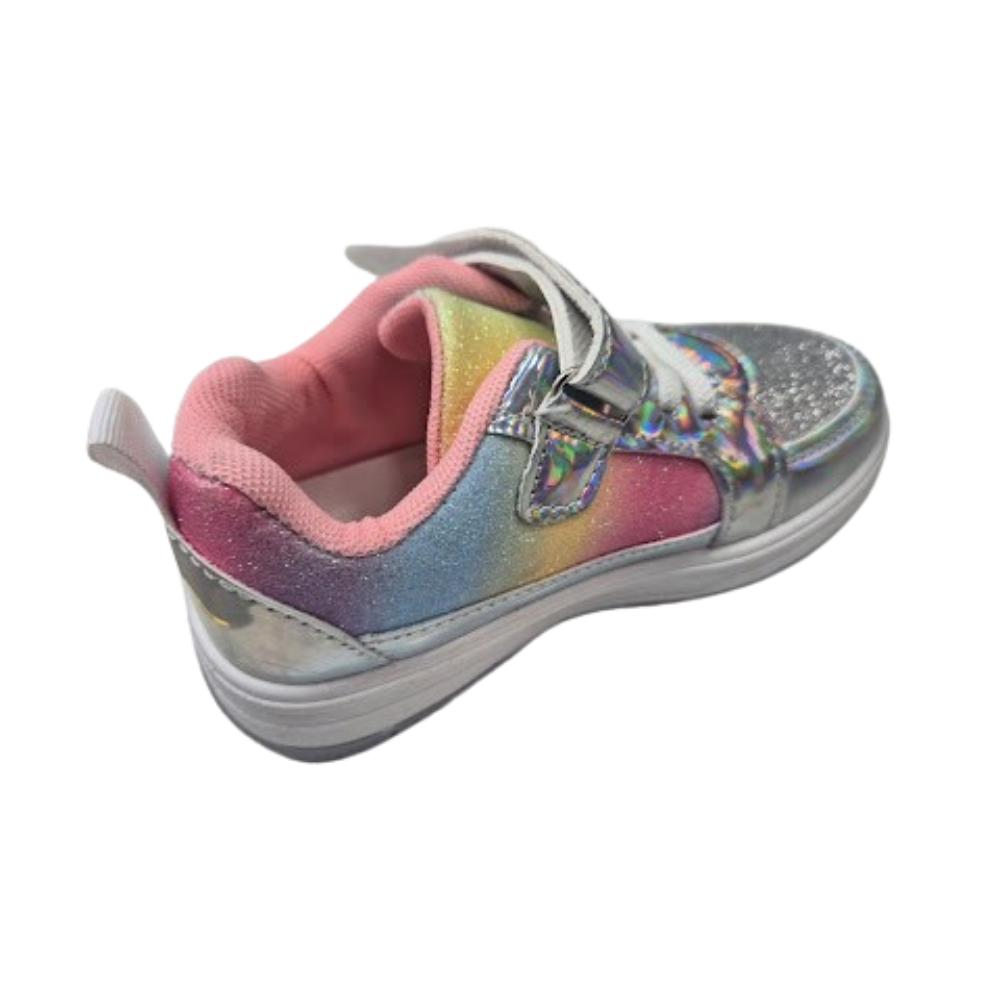 ZAPATILLA DEPORTIVA BRILLANTE NIÑA PLATEADO - 2