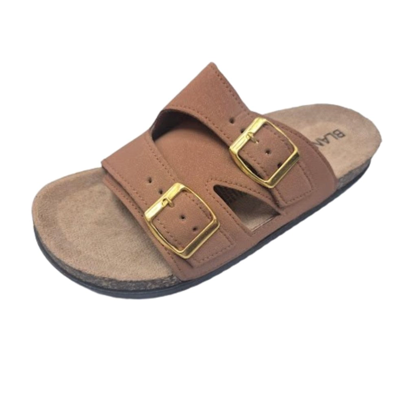 SANDALIA CAMEL MUJER HEBILLA VERANO - 1