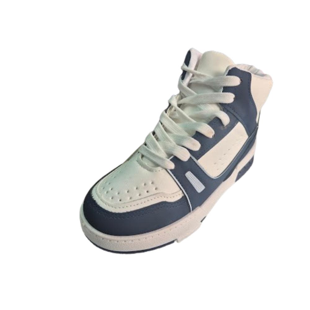 ZAPATILLA URBANA CON CAÑA NIÑO AZUL - 1