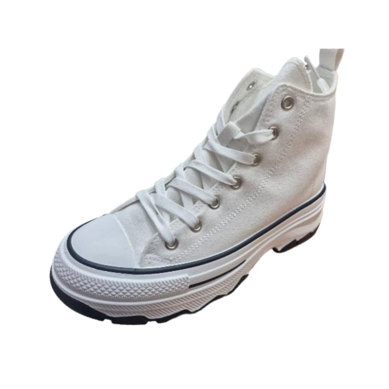 ZAPATILLA URBANA CON CAÑA MUJER BLANCO - 1