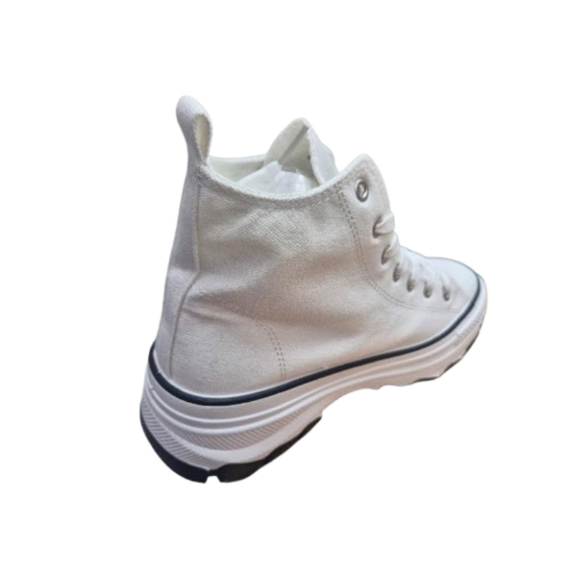 ZAPATILLA URBANA CON CAÑA MUJER BLANCO - 2