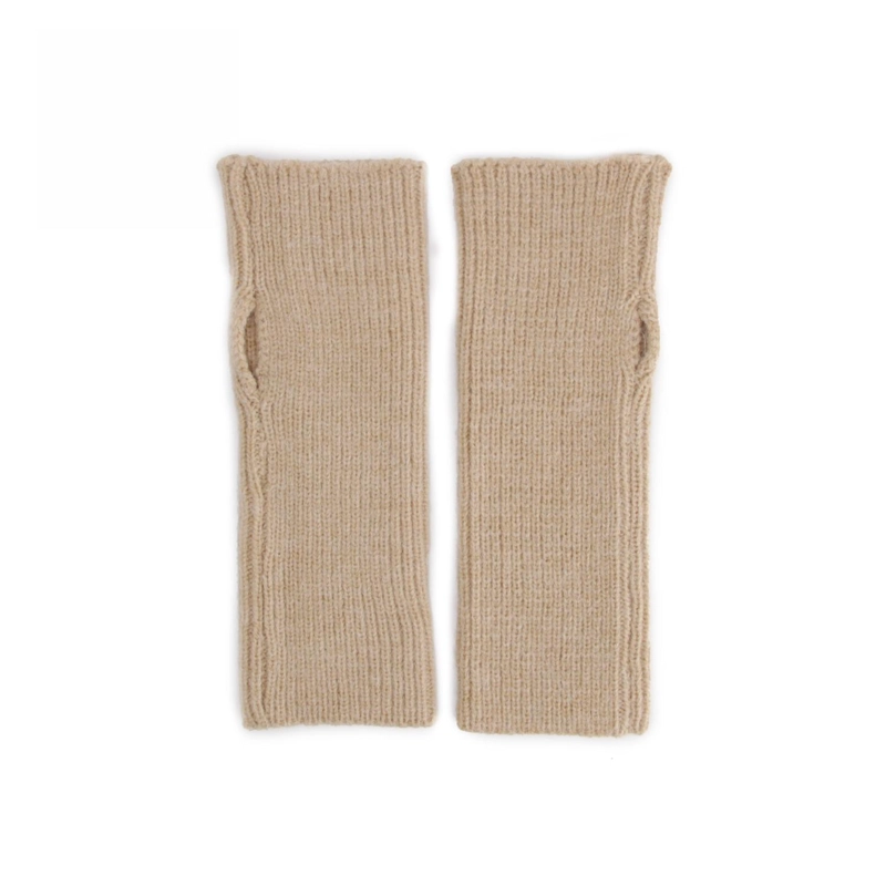 GUANTES MITONES LARGOS DE LANA - 1