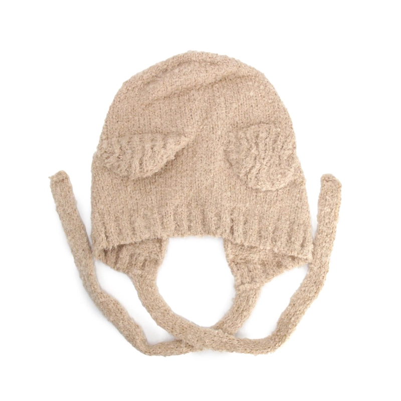 GORRO INVIERNO PELUDO CON OREJAS TIPO OSO ABRIGADO SUAVE - 2