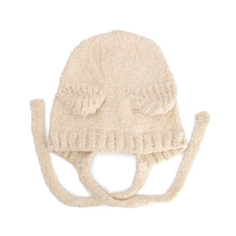 GORRO INVIERNO PELUDO CON OREJAS TIPO OSO ABRIGADO SUAVE - 4
