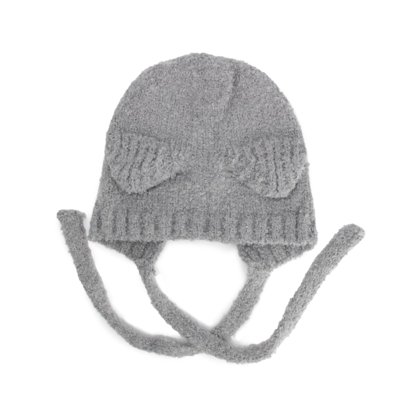 GORRO INVIERNO PELUDO CON OREJAS TIPO OSO ABRIGADO SUAVE - 5