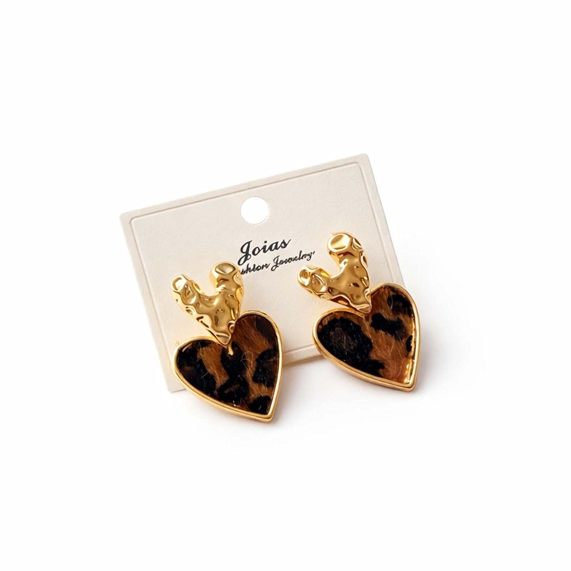 AROS CORAZON PRIN ZARCILLOS ARETES DE ACERO INOXIDABLE MUJER - 1