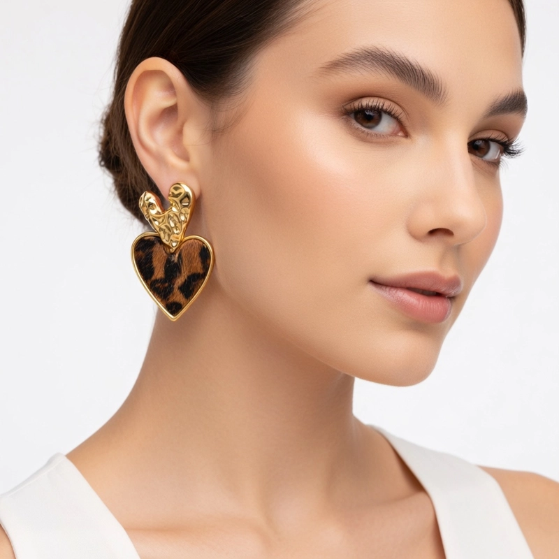 AROS CORAZON PRIN ZARCILLOS ARETES DE ACERO INOXIDABLE MUJER - 2