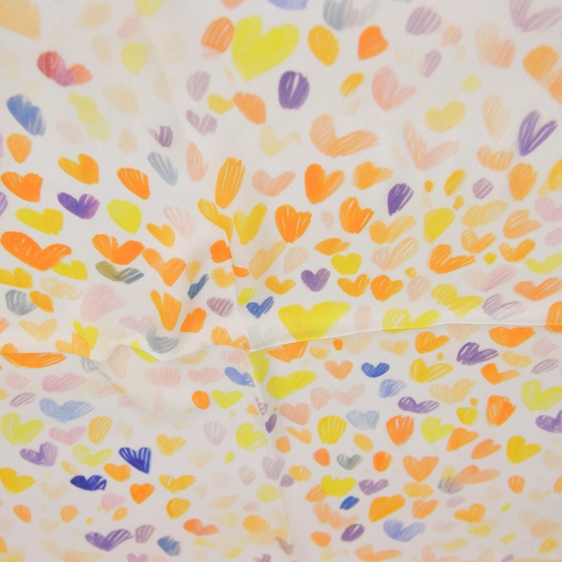PAÑUELO DE MUJER TIPO SEDA 70X70 CM DISEÑO CORAZONES - 2