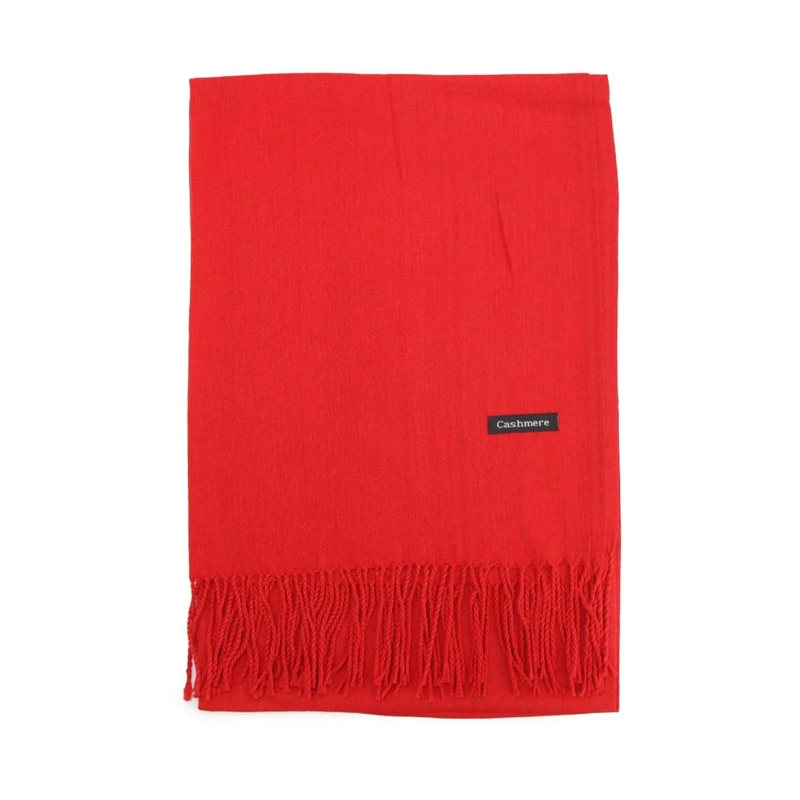 BUFANDA TIPO CASHMERE MUJER UNISEX EXTRA GRANDE CON FLECOS 200 G - 1